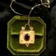 Handcrafted Garnet gemstone necklace, Brass with 22k gold plated